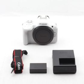 【ほぼ新品】Canon キャノン ミラーレス一眼カメラ EOS R50 ボディホワイトJS129-00941