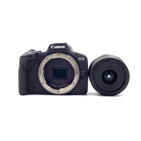 【全額返金保証】【最速発送】Canon デジタル一眼 EOS R50 RF-S18-45 IS STM レンズキット ブラック 超美品 動作確認済