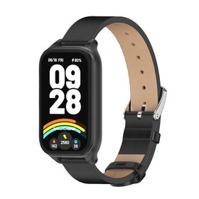 (MIJOBS) Xiaomi Smart Band 9 Active 換えバンド,Redmi Smart Band 3 レザーストラップ 長さ調節可能 柔らしい替えベルト 男女兼用 シャ