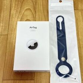 未使用品・送料無料・追跡可能 air tag Apple エアータグ アップル エアタグ 1個 バラ売り キーホルダー AirTag シリコン 紺色 青