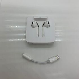 (514-9) 中古新品Apple EarPods Lightning イヤホン (A1748) + ヘッドホンジャックアダプタ (A1479) 純正