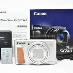 超美品 キヤノン PowerShot SX740 HS コンパクトデジタルカメラ バッテリー2個付き シルバー Canon 456