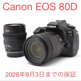 保証付き/Canon EOS 80D 標準&望遠ダブルレンズセット