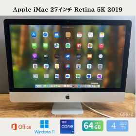 【中古】送料無料［オーダー品］Apple iMac 27インチ Retina 5K 2019/Core i9 / メモリ64GB / SSD 4TB / Windows 11 / Office 2024 /整備品 保証あり 初期設定不要 無料サポート