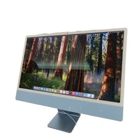 アップル(Apple)の≪値下げ≫ 【中古】 Apple アップル iMac 24inch MQRA3J/A A2874 4.5K 一体型 M3 8コア 8GB SSD256GB アイマック ブルー A2502071 【無料ギフトラッピング承ります】(デスクトップ型PC)