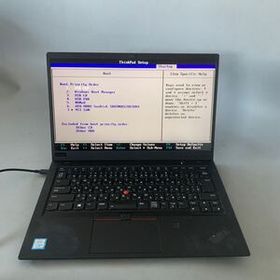 JK6219 Lenovo Thinkpad X1 Carbon /Core i5-8250U 1.60Ghz /メモリー：8GB/SSD:128/BIOS確認だけ