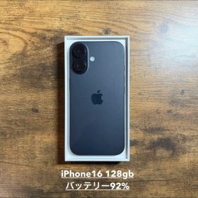 iPhone 16 128GB バッテリー92% スクリーン2枚付き