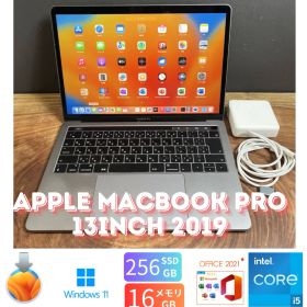 ［美品］Apple MacBook Pro 13inch 2019/Core i5 2.4GHz/16GB/256GB/Windows11/Office 2021/Ri163