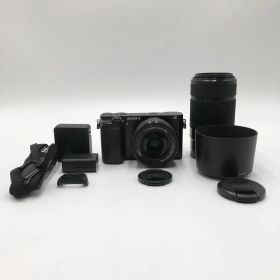 SONY ミラーレス一眼 α6000 ダブルズームレンズキット E PZ 16-50mm F3.5-5.6 OSS + E 55-210mm F4.5-6.3 OSS ブラック ILCE-6000Y B