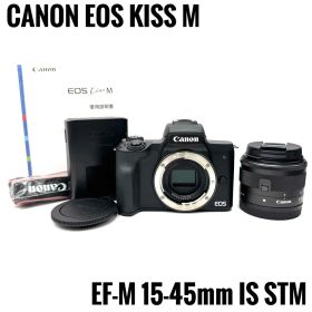 動作良好 Canon EOS Kiss M レンズキット ミラーレス ブラック