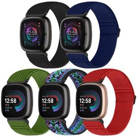 Bcuckood Fitbit Versa 4/Versa 3/Fitbit Sense 2/Senseバンド レディース メンズ 5本パック 伸縮性