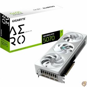 GIGABYTE GeForce RTX 5070 AERO OC 12G グラフィックスカード、12GB 192ビットGDDR7、PCIe 5.0、WINDFORCE冷却システム、GV-N5070AERO OC-12GD ビデオカード。