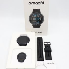 アマズフィット(Amazfit)の【美品】Amazfit Active Max SP170080-C01 ブラック スマートウォッチ アマズフィット アクティブ マックス 本体(腕時計(デジタル))