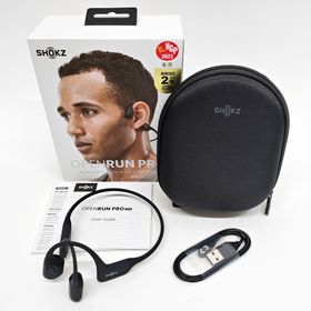 SHOKZ OPENRUN PRO 骨伝導 ヘッドホン Bluetooth 5.1 ハイエンドモデル ブラック 10時間連続再生 オープンラン プロ ショックス R2603-118(ヘッドフォン/イヤフォン)