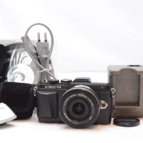 【フラッシュ付き良品】OLYMPUS オリンパス PEN E-PL7 14-42mm EZレンズキット ブラック ミラーレス一眼