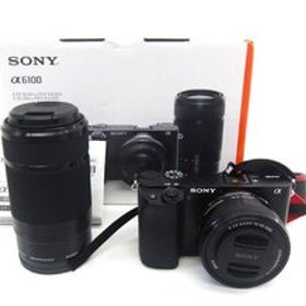 SONY ソニー a6100 ダブルズームキット ミラーレス ILCE-6100Y 一眼レフカメラ ∠UK2220