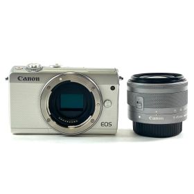キヤノン Canon EOS M100 EF-M 15-45 IS STM レンズキット ホワイト デジタル ミラーレス 一眼カメラ 【中古】