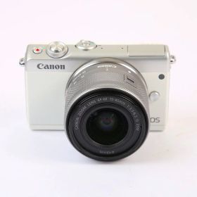 【中古】 (キヤノン) Canon EOS M100/EF-M15-45 IS STM キツト ホワイト【中古カメラ デジタル一眼】 ランク：B