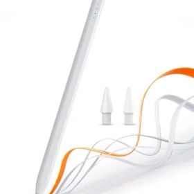 iPad ペンシル アップルペンシル タッチペン ペアリング不要 超高感度 傾き感知 磁気吸着 極細ペン先 軽量 Type-C 急速充電 誤作動防止 学生デザイン・ドローイング 2018～2025年iPad対応 Pencil代替 （白・替え芯付き）