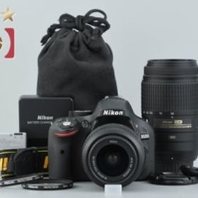 【中古】Nikon ニコン D5200 ダブルズームキット ブラック シャッター回数僅少
