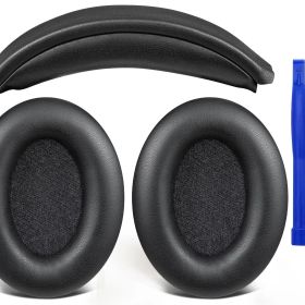 新品 SOULWIT イヤーパッド + ヘッドバンド セット Sony WH-1000XM3 (WH1000XM3) Over-Ear 用 ヘッドセット 交換 キット ヘッドホン 替え パッド 劣化防止 クッション DIY ヘッドストラップパッド 修理 部品