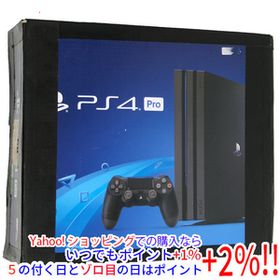 【中古】SONY プレイステーション4 Pro 1TB ジェット・ブラック CUH-7200BB01 コントローラー・ゴム足なし・外箱いたみ 元箱あり