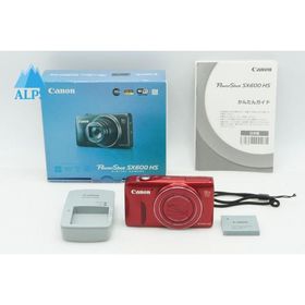 美品 Canon キヤノン PowerShot SX600 HS コンパクトデジタルカメラ レッド 元箱付 260305o【アルプスカメラ】