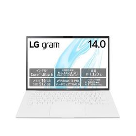 【長期保証付】LGエレクトロニクス(LG) 14Z90S-VP56J LG gram 14型 Core Ultra 5/16GB/512GB エッセンスホワイト Windows 11Pro ノートパソコン