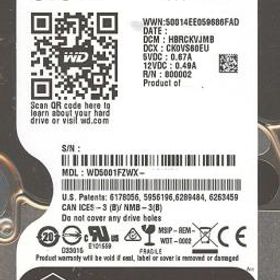 Western Digital製HDD WD5001FZWX 5TB SATA600 7200