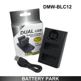 パナソニック DMW-BLC12 対応互換LCD充電器 2個同時充電可能 Lumix DMC-G5 DMC-G6 DMC-G7 DMC-G7 DMC-G8 DMC-GH2 DMC-GX8
