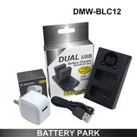 パナソニック DMW-BLC12 対応互換LCD充電器 2.1A高速ACアダプター付 Lumix DMC-G5 DMC-G6 DMC-G7 DMC-G7 DMC-G8 DMC-GH2 DMC-GX8