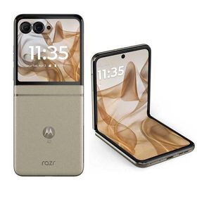 モトローラ SIMフリースマートフォン motorola razr 50 / Dimensity 7300X / 6.9インチ 12GB+512GB サンドクリーム PB230001JP