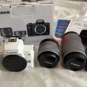 Canon EOS Kiss M2 ホワイト レンズ2本セット