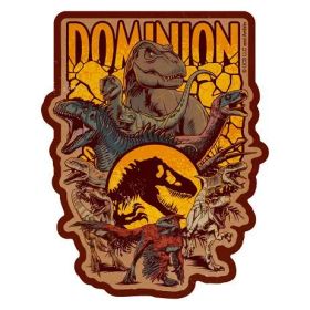 ジュラシックワールド 新たなる支配者 JURASSIC WORLD DOMINION トラベルステッカー ALL DINOSAURS[エンスカイ]