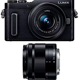 【中古】(非常に良い)パナソニック ミラーレス一眼カメラ ルミックス GF10 ダブルレンズキット 標準ズームレンズ/望遠ズームレンズ付属 ブラック DC-GF10WA-K