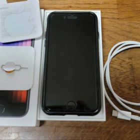 【美品】iPhone SE (第3世代) ミッドナイト64GB箱付き