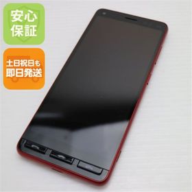 キョウセラ(京セラ)の超美品 A001KC Y!mobile かんたんスマホ2 レッド M666(スマートフォン本体)