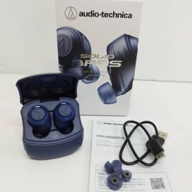 【良品】audio-technica SOLID BASS/ATH-CKS50TW/ワイヤレスイヤホン/ブルー