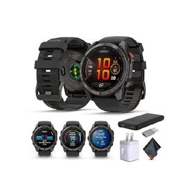 Garmin Fenix 8 Pro 51mm, inReach Technology, AMOLED Display, Multisport GPS Smartwatch, Sapphire, Carbon Gray DLC Titanium with Black/Pebble Gray Sili