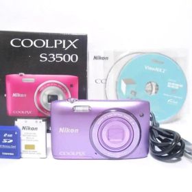 【極美品・返品保証】 ニコン Nikon COOLPIX S3500 パープル