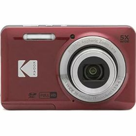 【中古】KODAK (コダック) PIXPRO 使いやすい ズーム FZ55-RD 16MP デジタルカメラ 光学5倍ズーム 広角 28mm 2.7インチ液晶画面 (レッド)