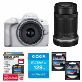 [新品]【お買い得セット】Canon キヤノン EOS R50 ダブルズームキット ホワイト（キャンペーン対象商品）※初心者におすすめ!!※