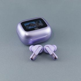 JBL Live Beam 3 完全ワイヤレスイヤホン USED美品 ノイズキャンセリング ハイレゾ タッチスクリーン IP55 マイク パープル 完動品 V2302(ヘッドフォン/イヤフォン)