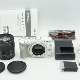 美品 Canon キヤノン EOS M3 + EF-M 18-55mm F3.5-5.6 IS STM レンズキット ミラーレス一眼カメラ ホワイト 260305a
