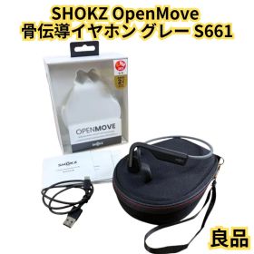 【良品】SHOKZ OpenMove 骨伝導イヤホン グレー S661 ケース付