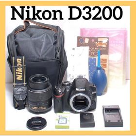 ニコン(Nikon)の✨軽量で女性におすすめ✨Nikon D3200✨シングルレンズ✨高画質✨おまけ多(デジタル一眼)