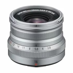 【中古】富士フイルム(FUJIFILM) X 交換レンズ フジノン 単焦点 広角 コンパクト 16mm F2.8 防塵防滴耐低温 絞りリング シルバー F XF16MMF2.8 R WR S