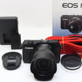 AA (極上美品) Canon キヤノン EOS M ボディ ブラック EF-M 18-55mm レンズキット 初期不良返品無料 2-229
