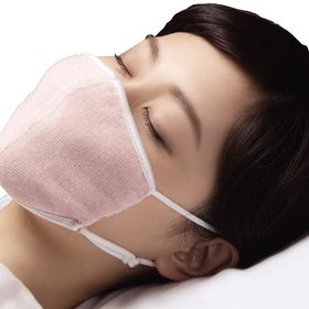 アルファックス 潤いシルクのおやすみ濡れマスク ピンク 18×13.5cm 4528870424604 就寝時 寝る時 せき 喉 風邪 かぜ のど 痛み 予防 湿度 加湿 保湿 乾燥