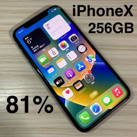 iPhoneX 256GB SPACEGRAY バッテリー81% SIMフリー